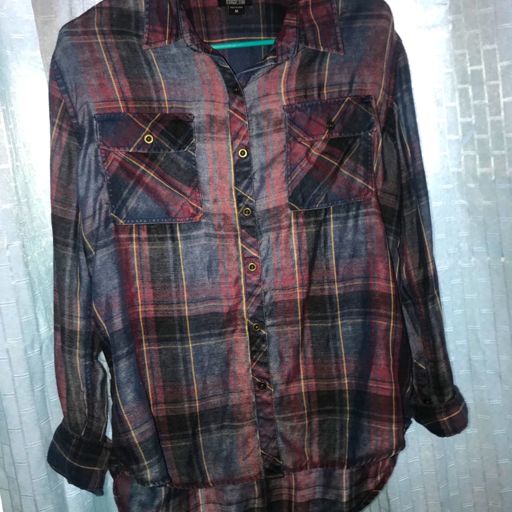 Long sleeve plaid button down